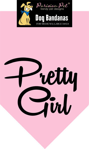 Parisian Pet 'Pretty Girl' Bandana - Fashionable, Comfortable Pink Pet Bandana for Dogs & Cats, Trendy Pet Fashion Accessory