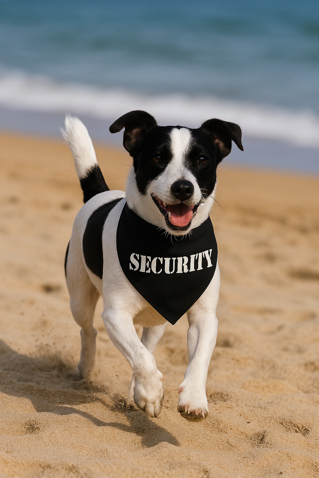 Parisian Pet 'Security®' Bandana - Comfortable, Fashionable Black Pet Bandana for Dogs & Cats, Trendy and Durable Pet Accessory